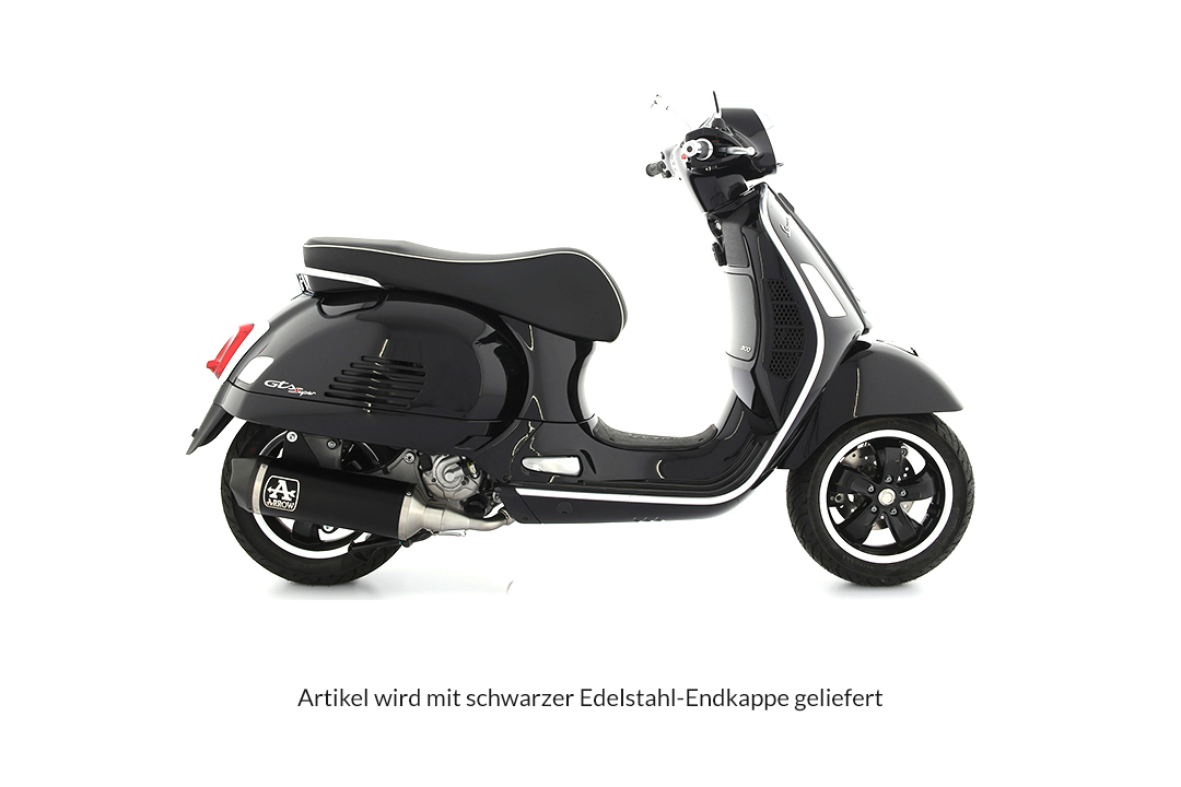 ARROW DARK URBAN Exhaust for Piaggio Vespa GTS300 model year 2021- , GTV300 2023-