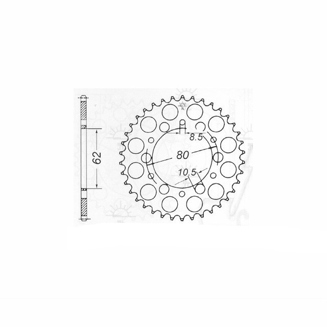 rear sprocket Steel, 45 teeth, Pitch 520