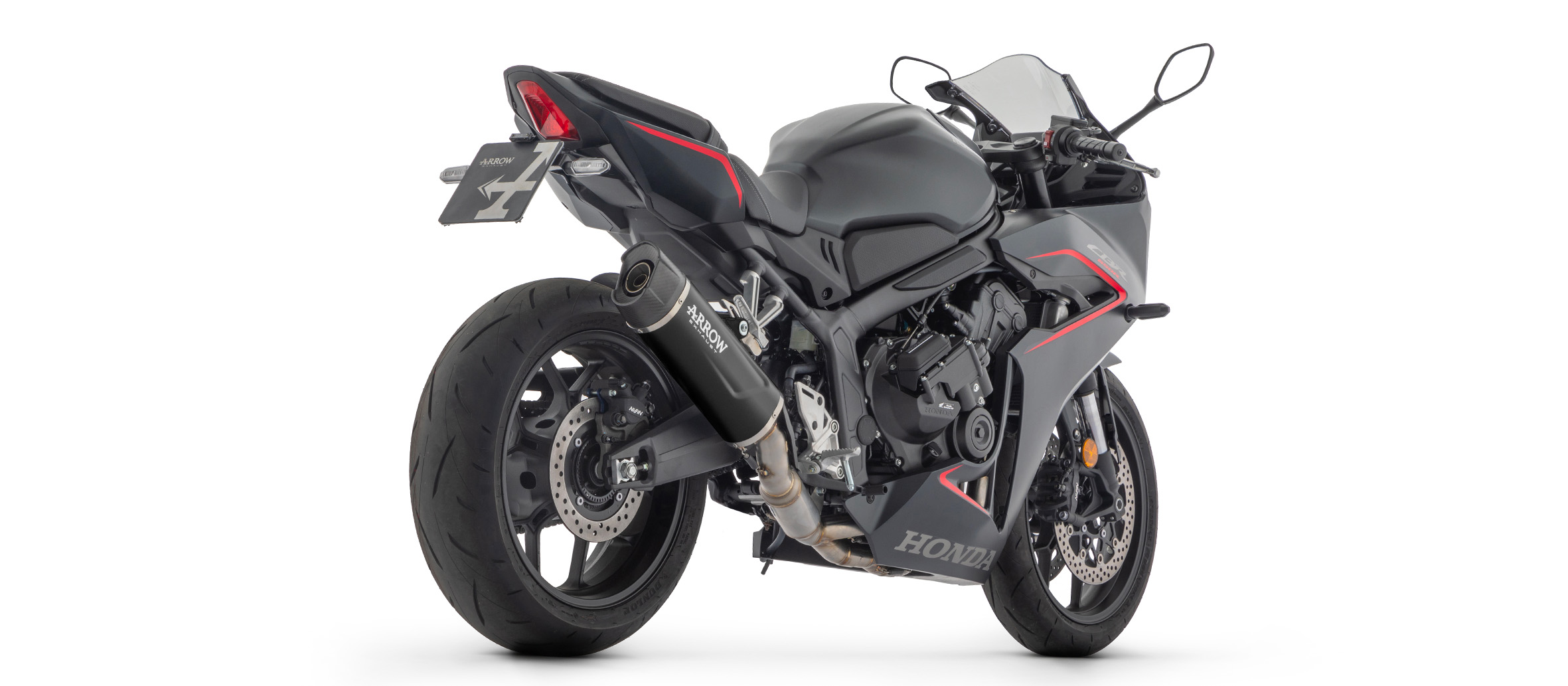 ARROW Exhaust INDY RACE EVO DARK Black Aluminium, for Honda CBR650R, CB650R, 2024-