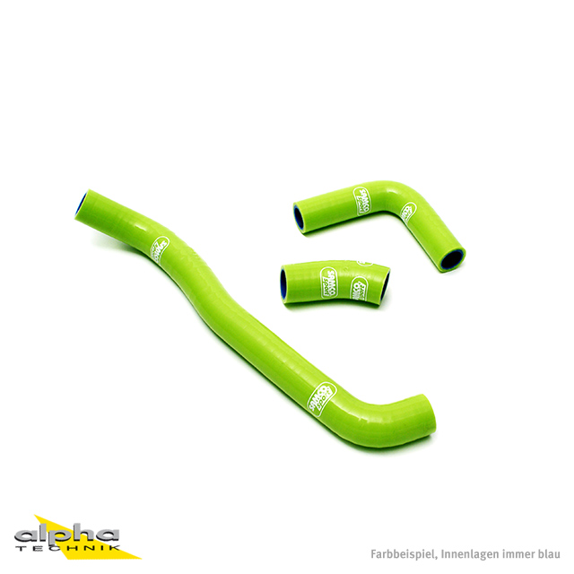 SAMCO SPORT Silicone Hose Kit, Green, for Kawasaki KLX400 Model Year 2003-2004
