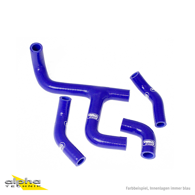SAMCO SPORT Silicone Hose Kit Y-piece - Race Design blue for Husqvarna TE250 TI250 TE310 TI310 Model Year 2006-2009