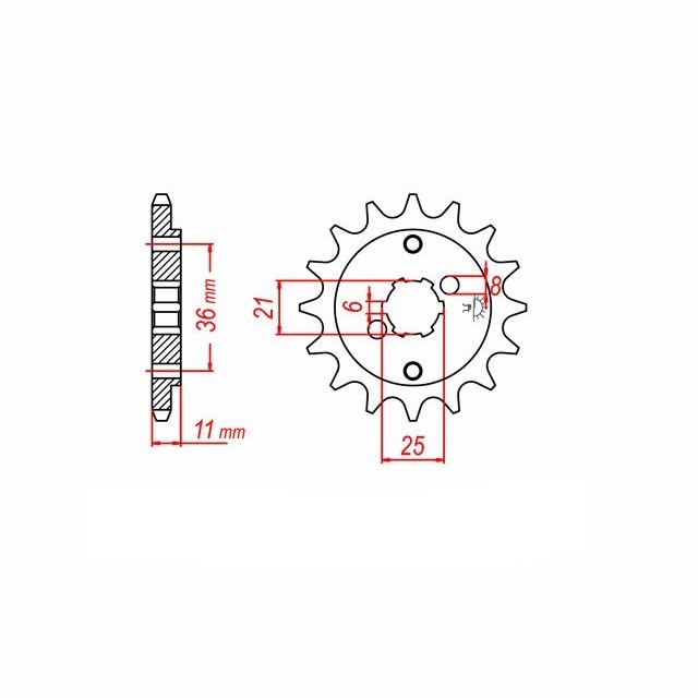 DID chain kit with 525VX3 chain, standard colour, for Honda XBR500 (42 HP), model year -1986