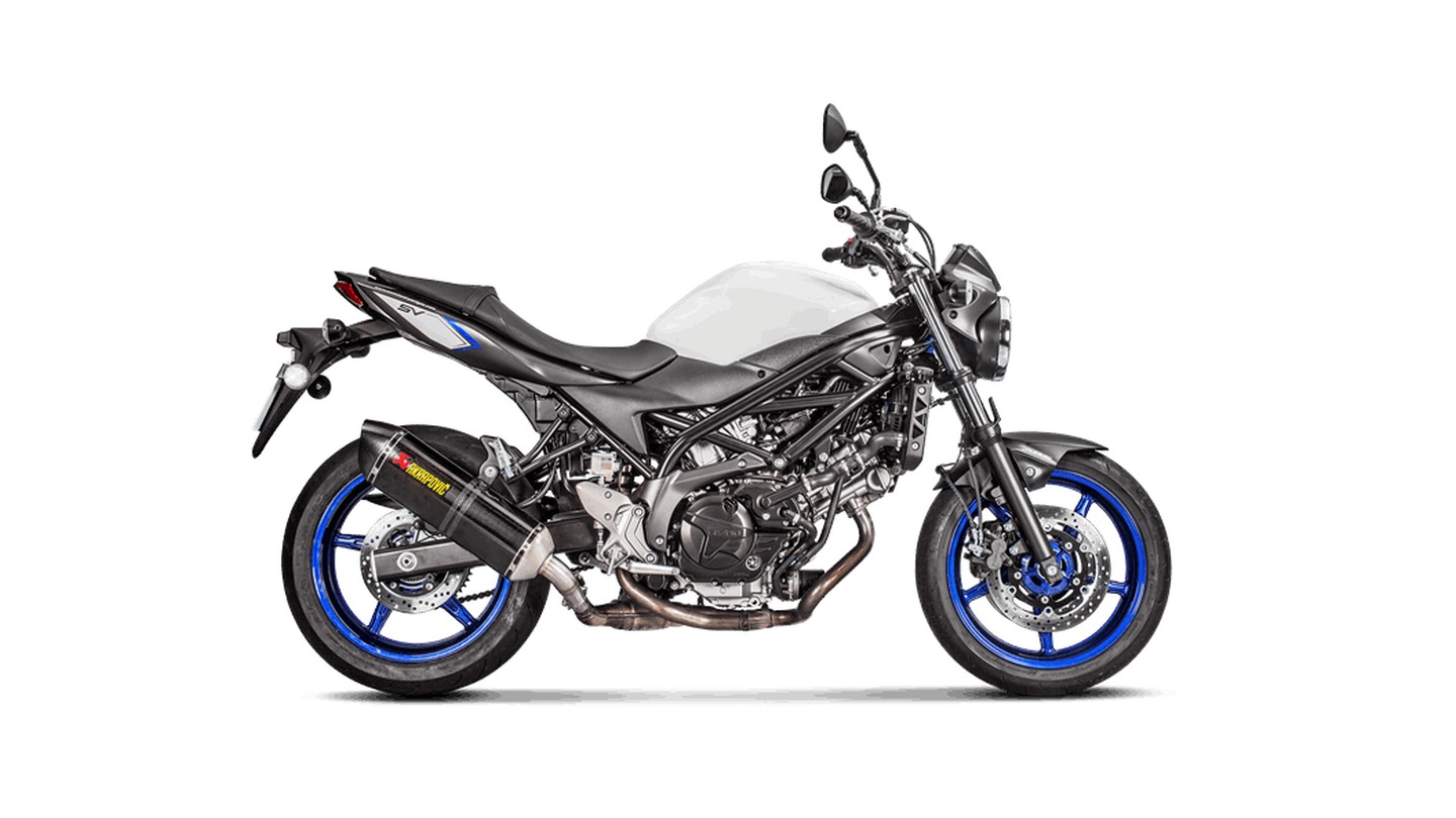 Akrapovic Slip-On Line (Carbon) Exhaust for Suzuki SV 650 Model Year 2016-2021