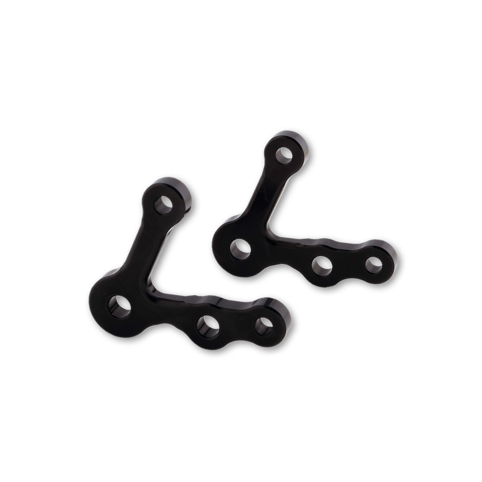 LSL Headlight Bracket Set 40mm, with flasher light, turn signal mount, black