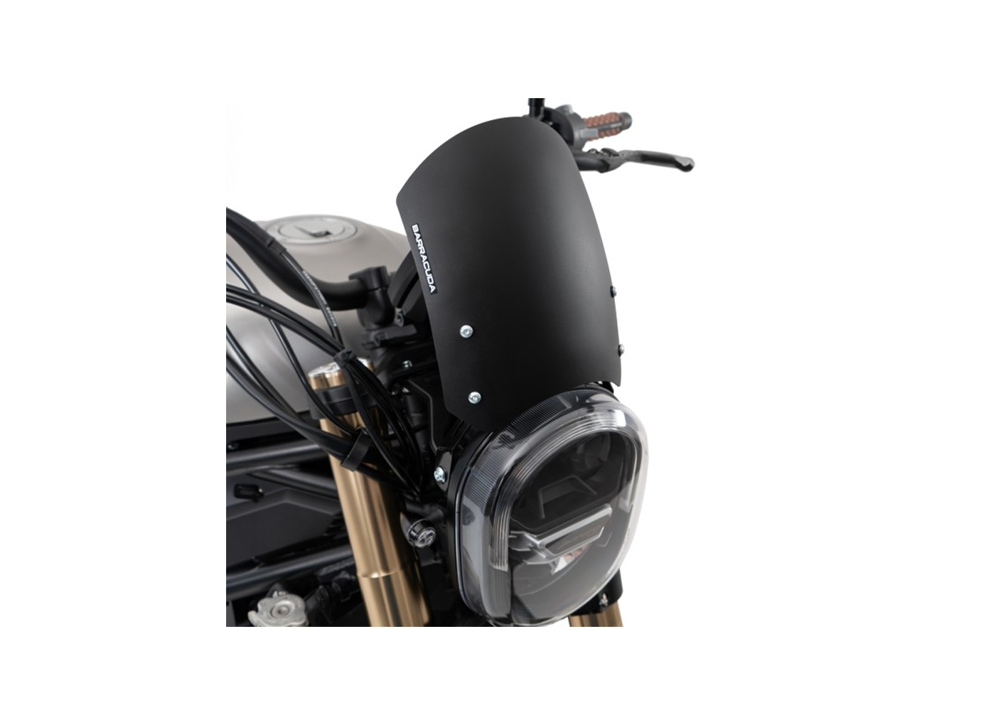 Barracuda Classic Aluminium Black Windshield for Benelli Leoncino 800 Model Year 2022-