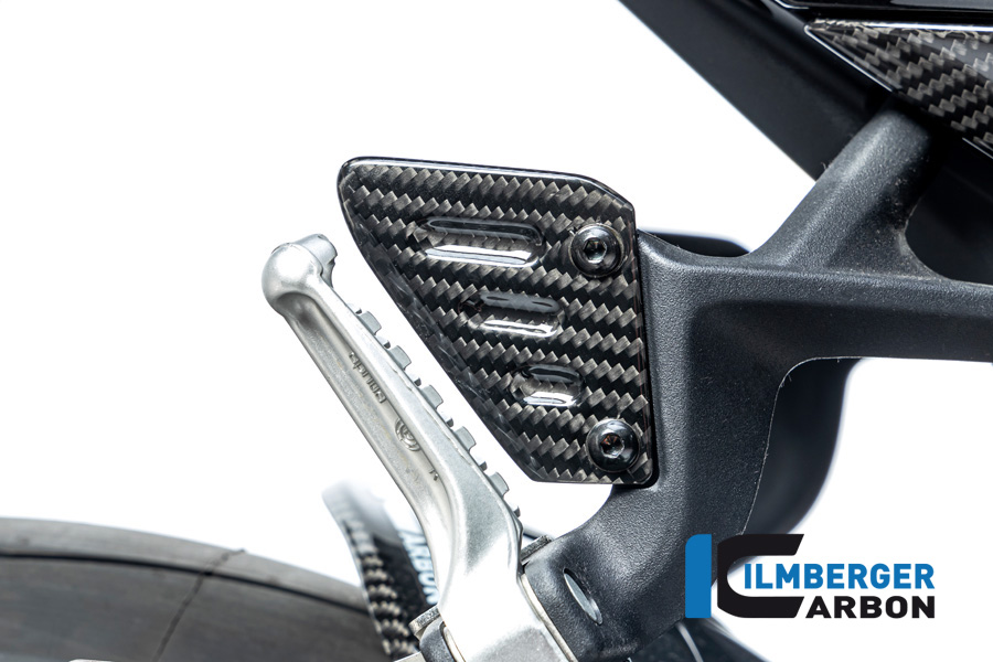 Ilmberger Carbon Pillion Heel Guard right side R/S Gloss for Aprilia RSV4 / Tuono V4 2021-