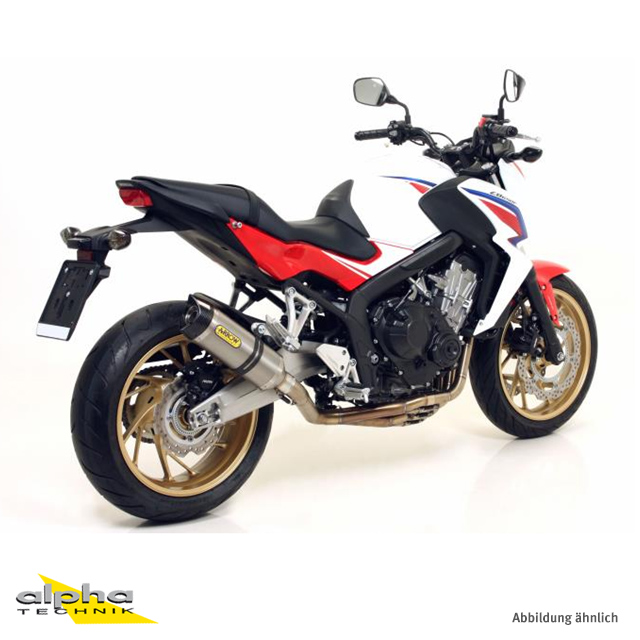 ARROW Exhaust STREET THUNDER for Honda CBR650F 2014-, Aluminium with Carbon End Cap (Only with ARROW Header)