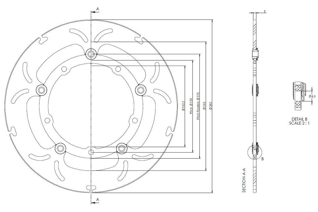 alpha Technik floating brake disc ABD33