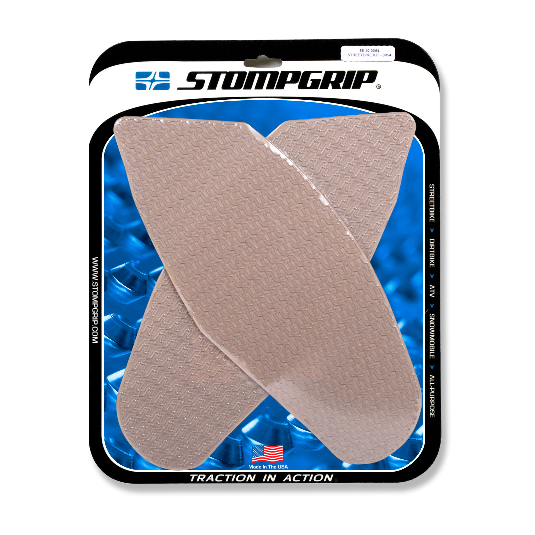 Stompgrip Traction Pads clear, for Suzuki GSXR600, 2008-2010