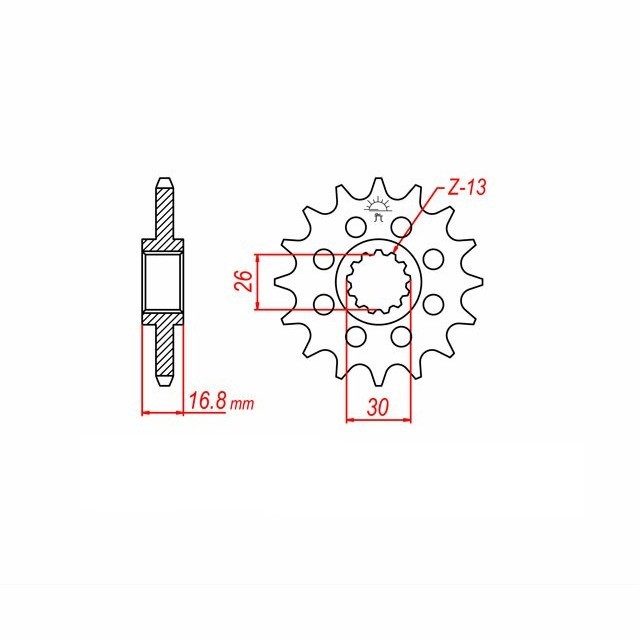 Front Sprocket, 16 teeth, 520 pitch