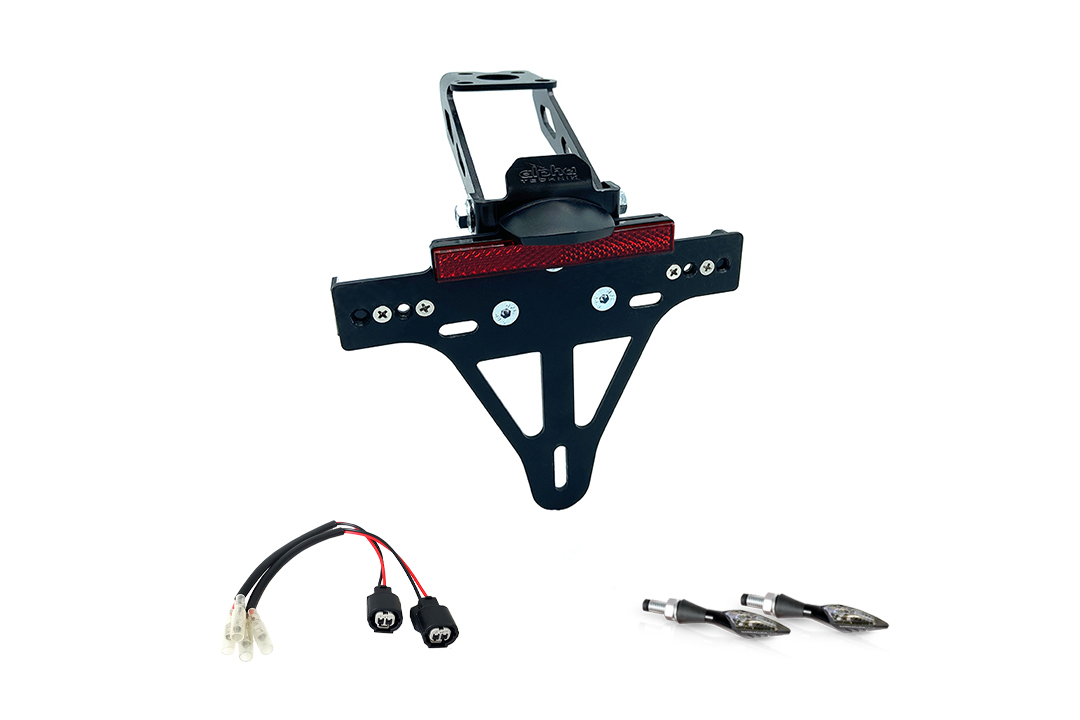 Licence Plate Holder-flasher light, turn signal-Kit X-LED for Kawasaki ZX-4RR, Type ZX400P, Model Year 2024-