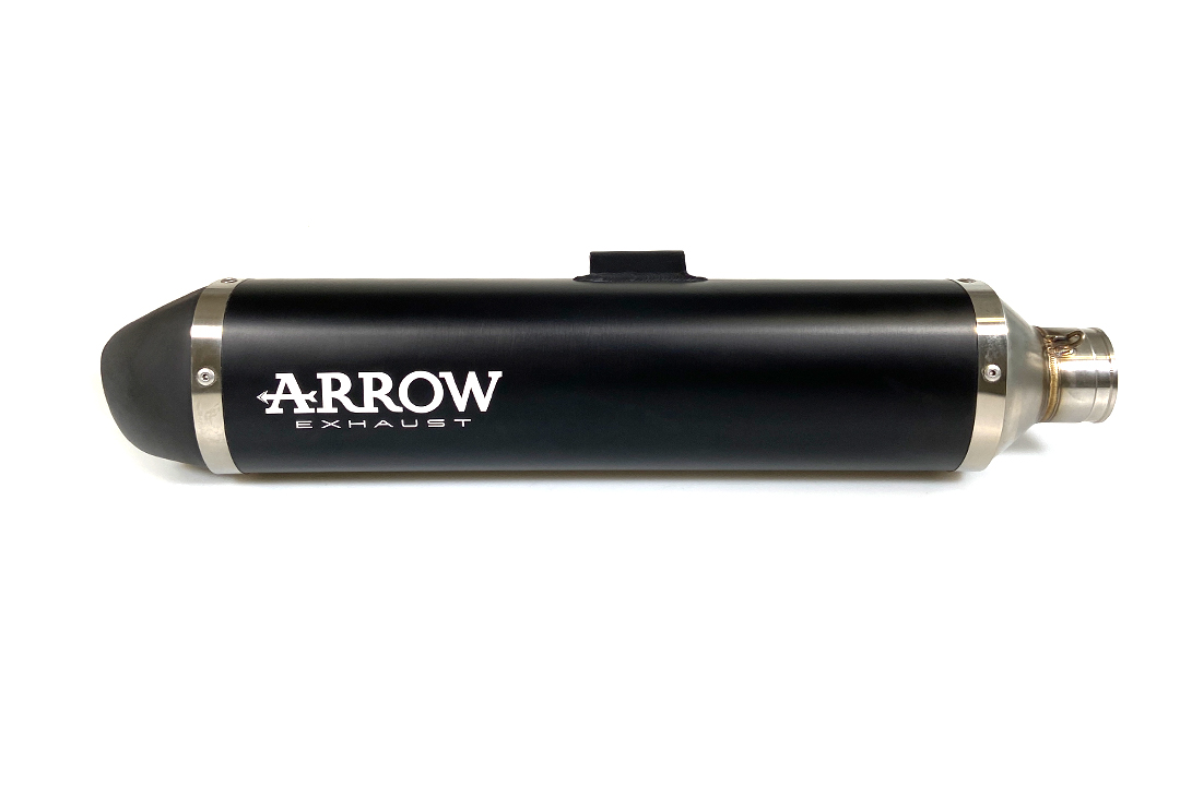 ARROW RACE TECH Exhaust for Piaggio MP3 400 2007-10, black aluminium