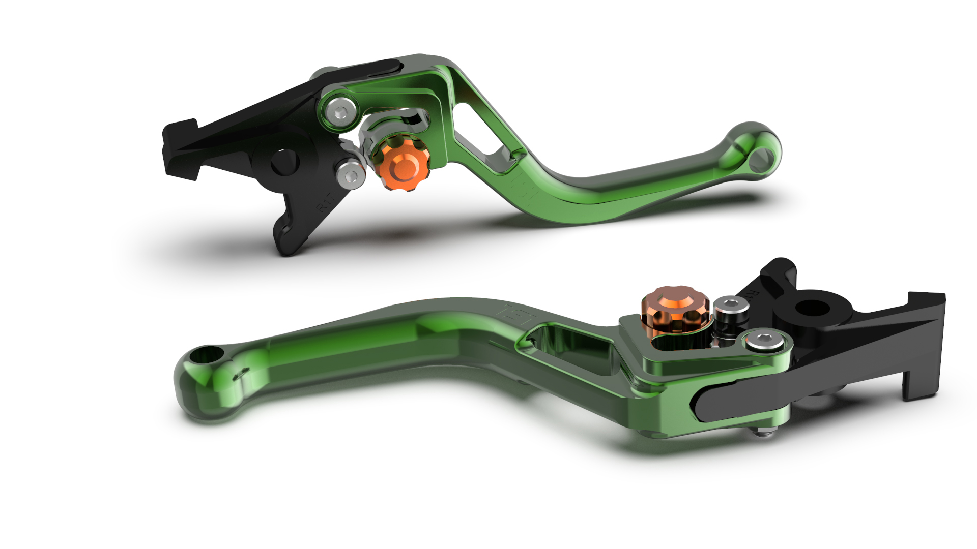 LSL clutch lever BOW L83R, short, green/orange