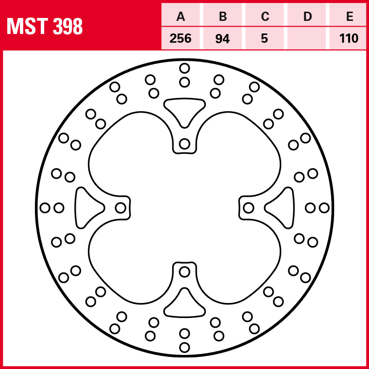 TRW brake disc Allround fixed MST398