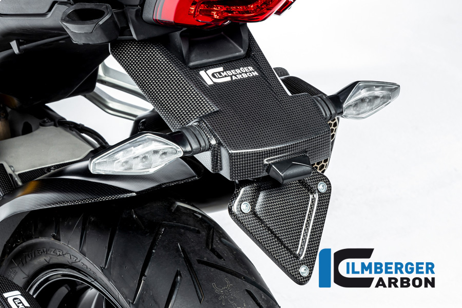 Ilmberger Carbon License Plate Holder, matt, Ducati Multistrada V4 2020-