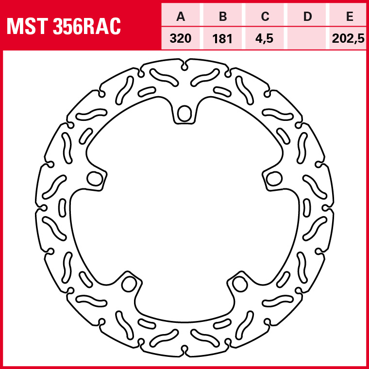 TRW brake disc Sportive Fixed MST356RAC