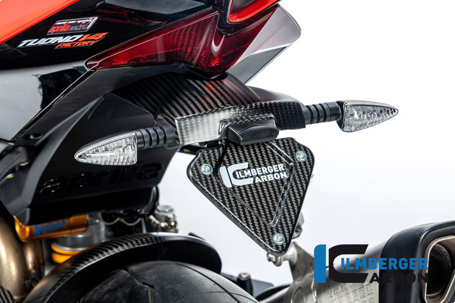 Ilmberger Carbon Licence Plate Holder Matte for Aprilia RSV4 / Tuono V4 2021-