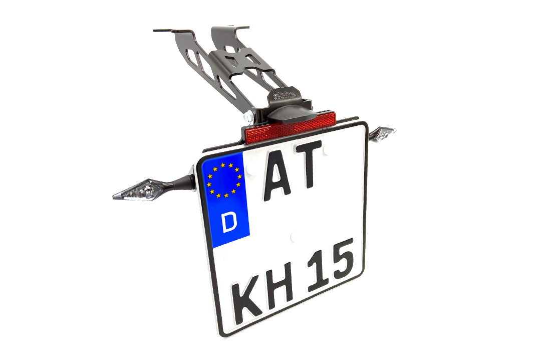 alpha Technik Licence Plate Holder for Yamaha MT-09 / MT-09 SP, Type RN69 / RN82 / RN83, from Model Year 2021-