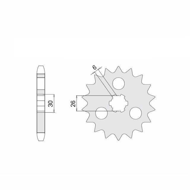 Sprocket, 17 Teeth, Pitch 530