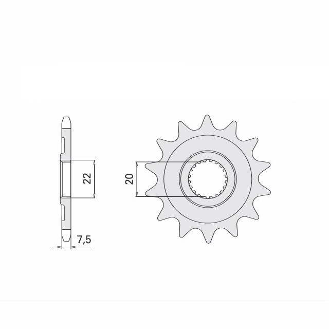 ENUMA 520 H chain for light motorcycles up to 50cc - 136 links