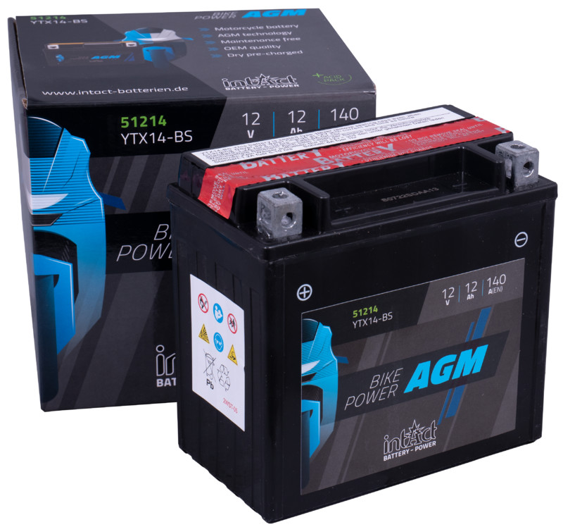 Intact AGM Battery YTX14-BS