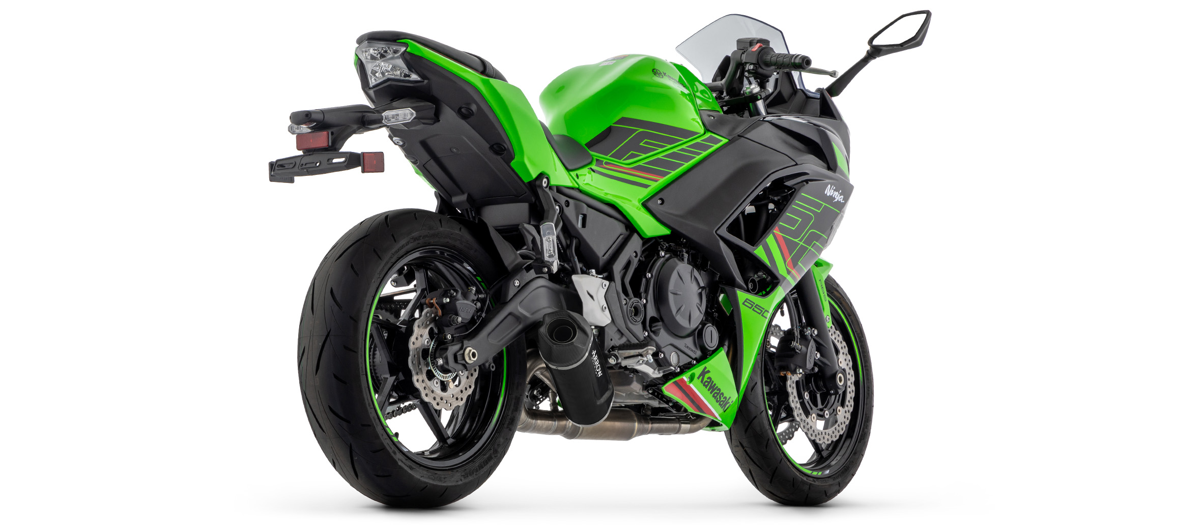 ARROW exhaust system INDY RACE EVO black for Kawasaki Ninja 650 (35kW), Z650 (35kW) Model Year 2024-