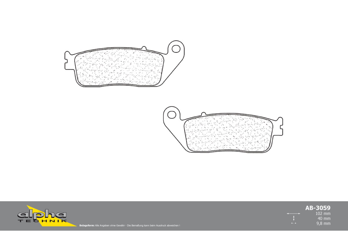 alpha Technik brake pad Scooter with ABE