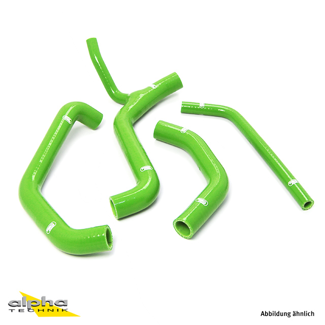 SAMCO SPORT Silicone Hose Kit Race Bike Design Green for Kawasaki ZX10R Model Year 2011-2015
