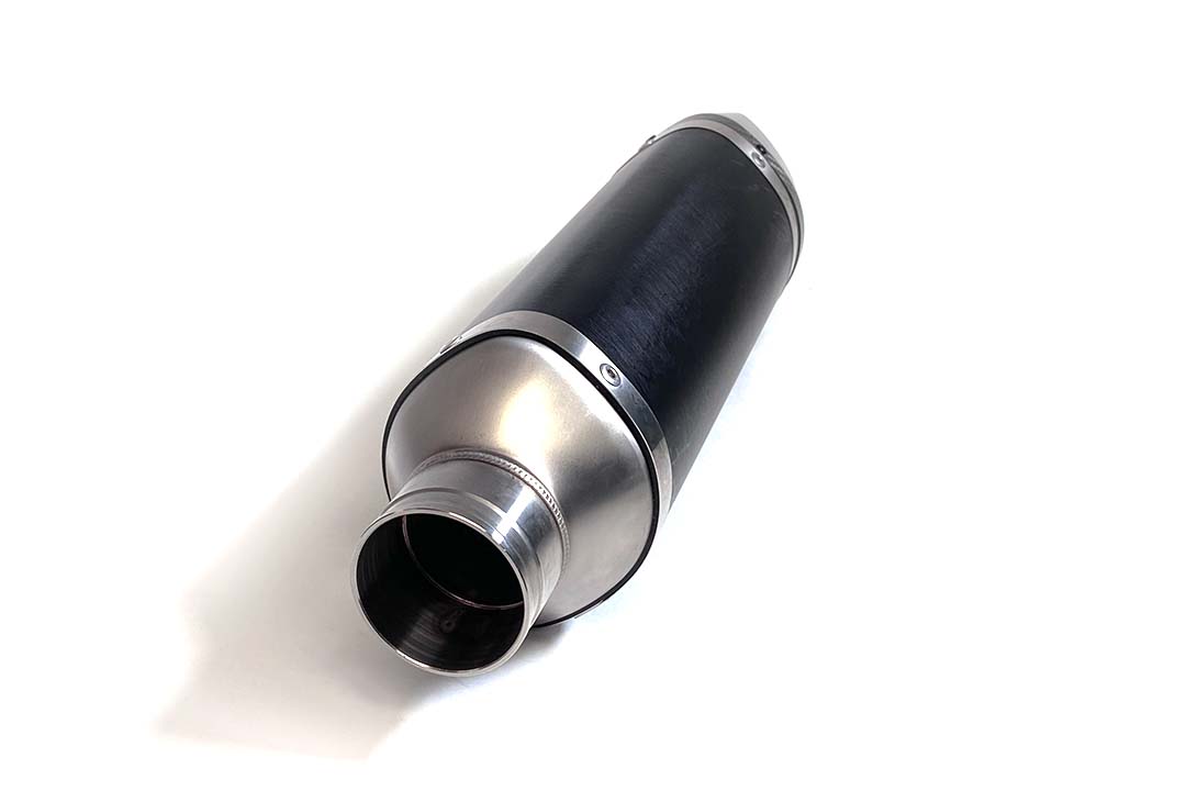 ARROW DARK THUNDER Exhaust for Yamaha MT07 / Tracer 700 2014-2020, Black Aluminium with Carbon End Cap (Only with ARROW Header)