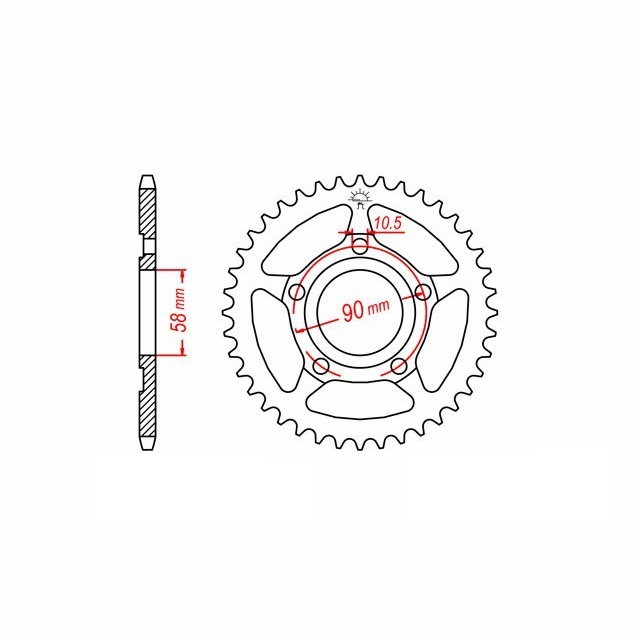 DID chain kit with 520VX3 chain, standard colour, for Honda NSR125R, Type JC22