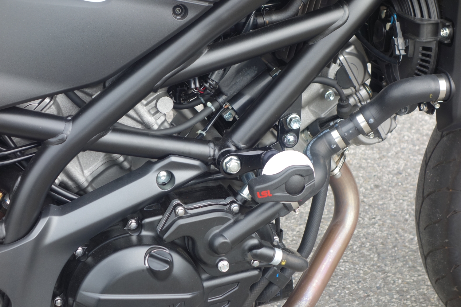 LSL Crash Pad Mounting Kit for Suzuki SFV650 Gladius, 2009-2015, SV650, 2016- (RA), Black