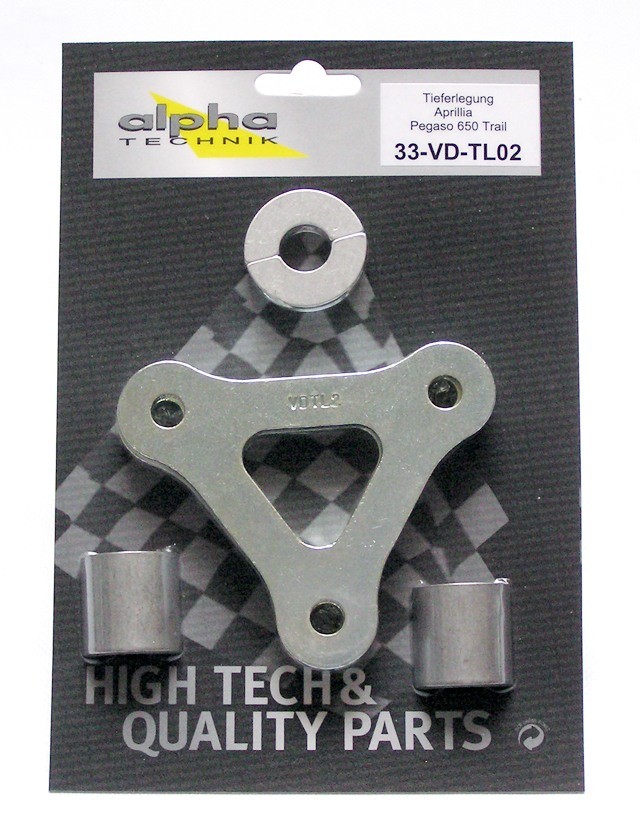 alpha Technik Lowering Kit 40mm for Aprilia Pegaso Trail 650; Type VD; Model Year 2005-
