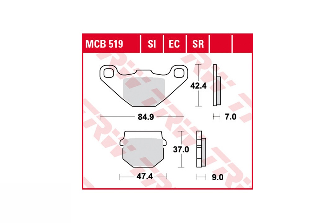 TRW brake pad set EC MCB519EC