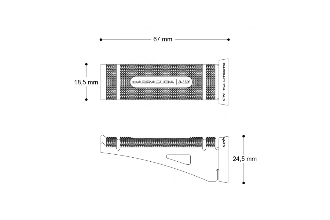 Barracuda footresten Footpeg Kit, black