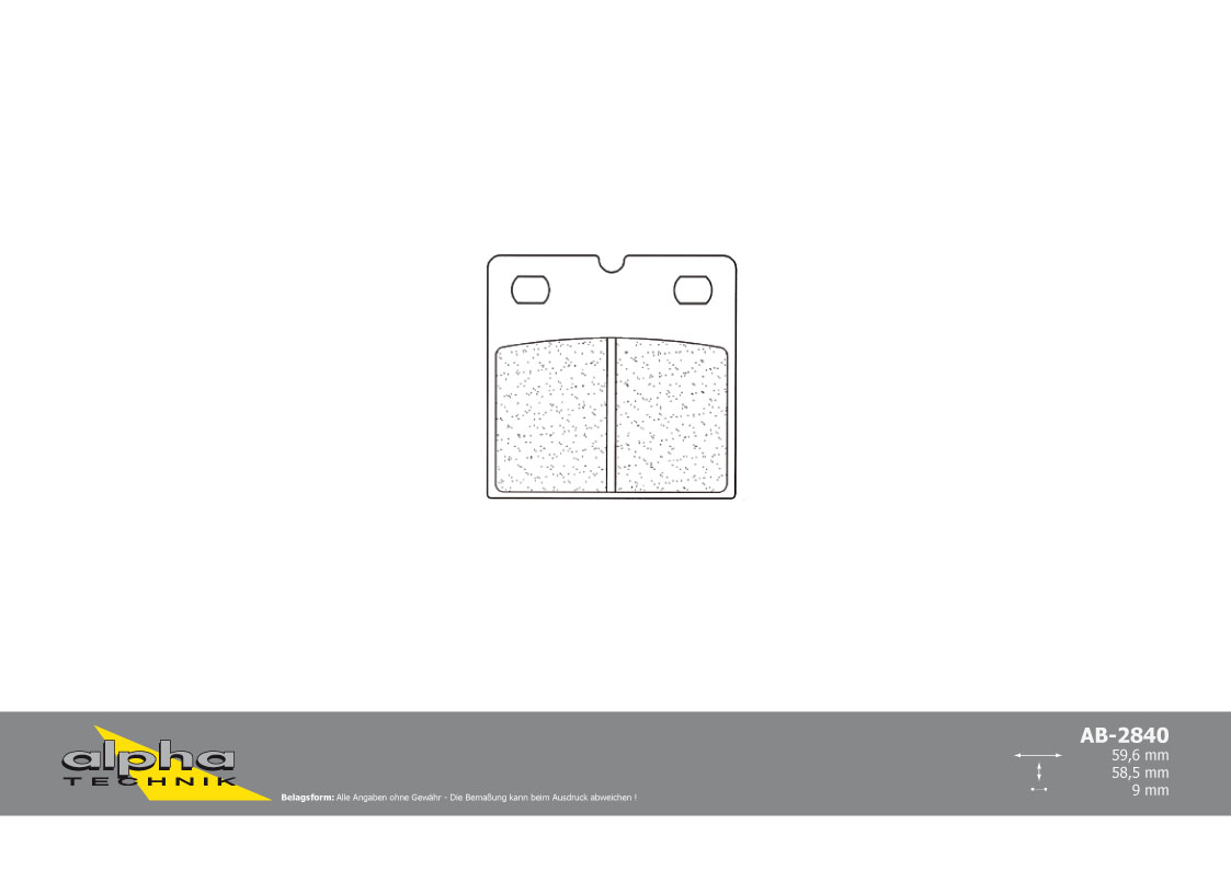 alpha Technik brake pad street with ABE