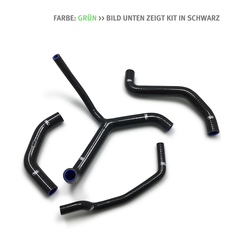 SAMCO SPORT Silicone Hose Kit Race Bike Design Green for Kawasaki ZX10R SE RR Model Year 2016-2022