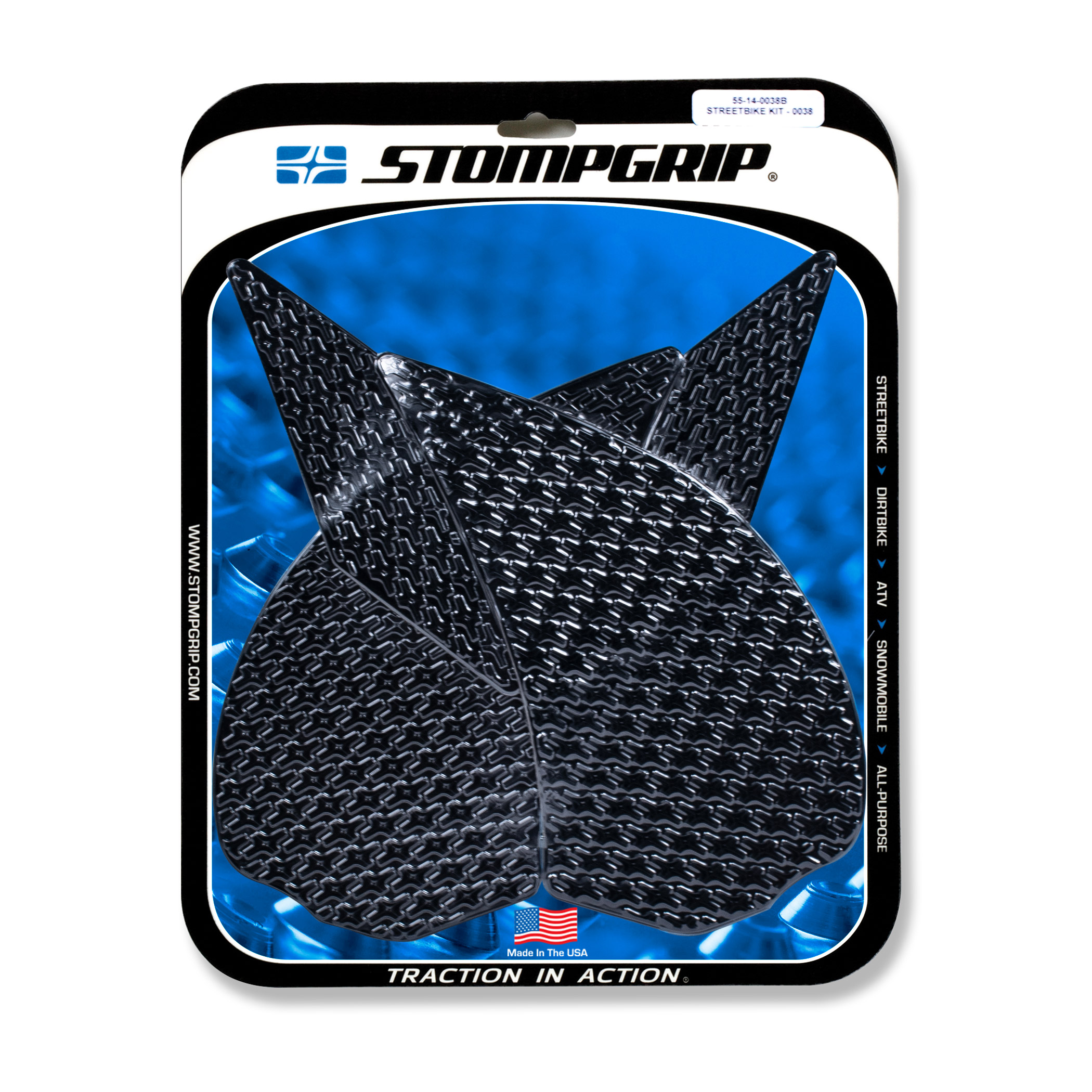 Stompgrip Traction Pads black, for Kawasaki Z1000, 2010-2016