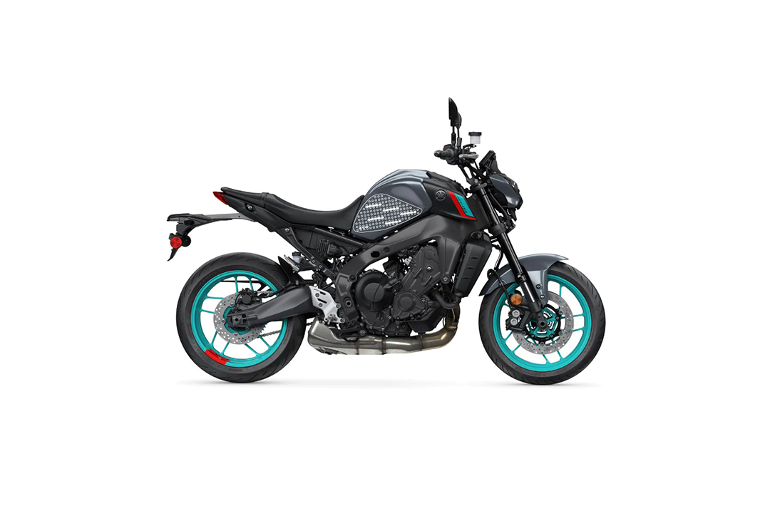 Stompgrip fuel tank Pad black, Icon, Streetbike fuel tank Kit for Yamaha MT09, 2021-2023