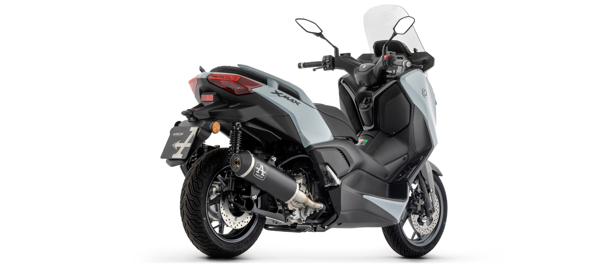ARROW DARK URBAN Exhaust with Carbon End Cap for Yamaha XMAX 300, 2025-