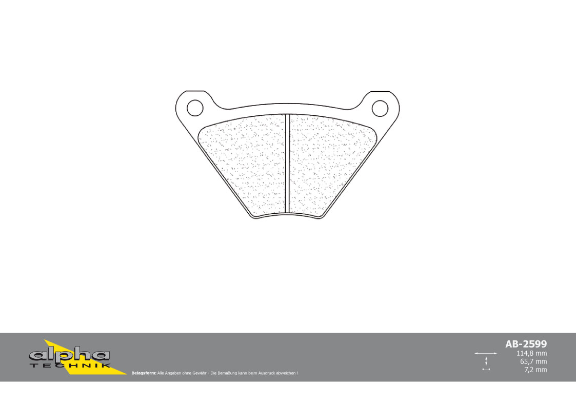 alpha Technik brake pad for street Use with ABE