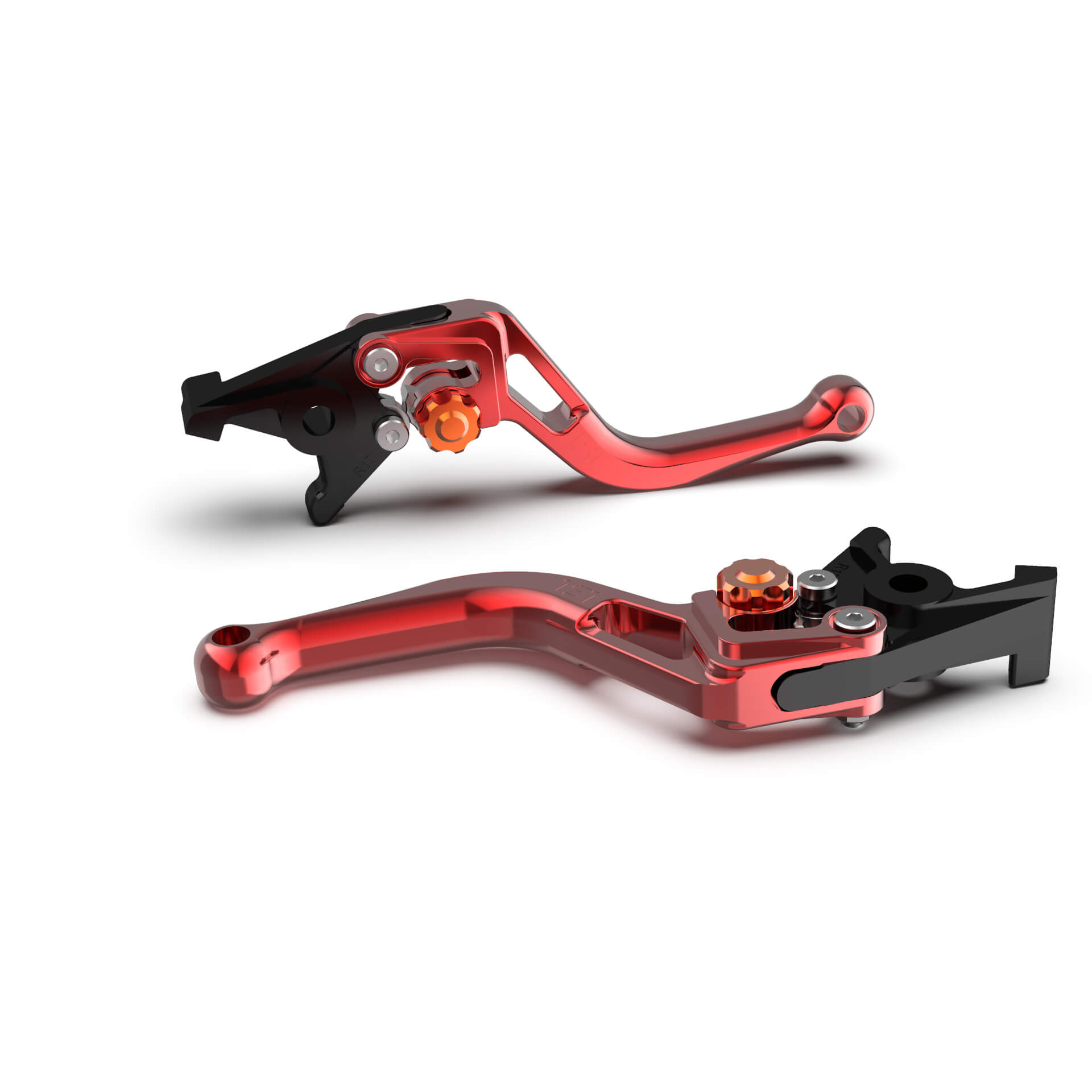 LSL clutch lever BOW L35R short, red/orange