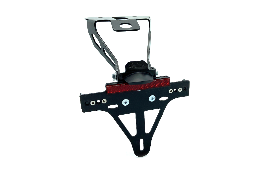 alpha Technik Number Plate Holder for Suzuki GSX-S1000GT and GSX-S1000GX, Type WEK0 / WEK3, Model Year 2021-
