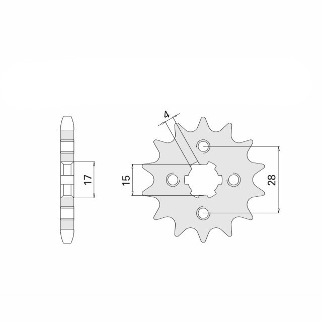 Sprocket, 14 teeth, pitch 420