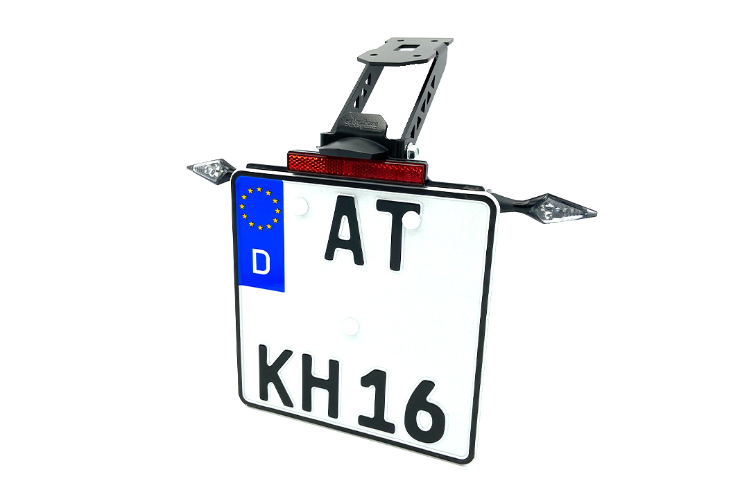 alpha Technik Number Plate Holder for Kawasaki Versys 650, Type LE650E / LE650H / LE650J, from model year 2015-