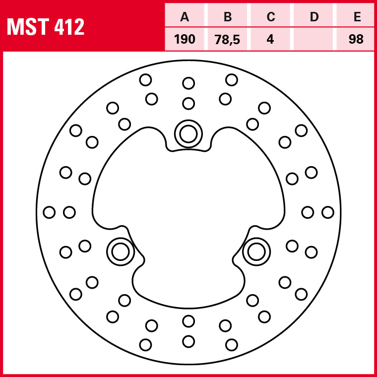 TRW brake disc All-Round Fixed MST412