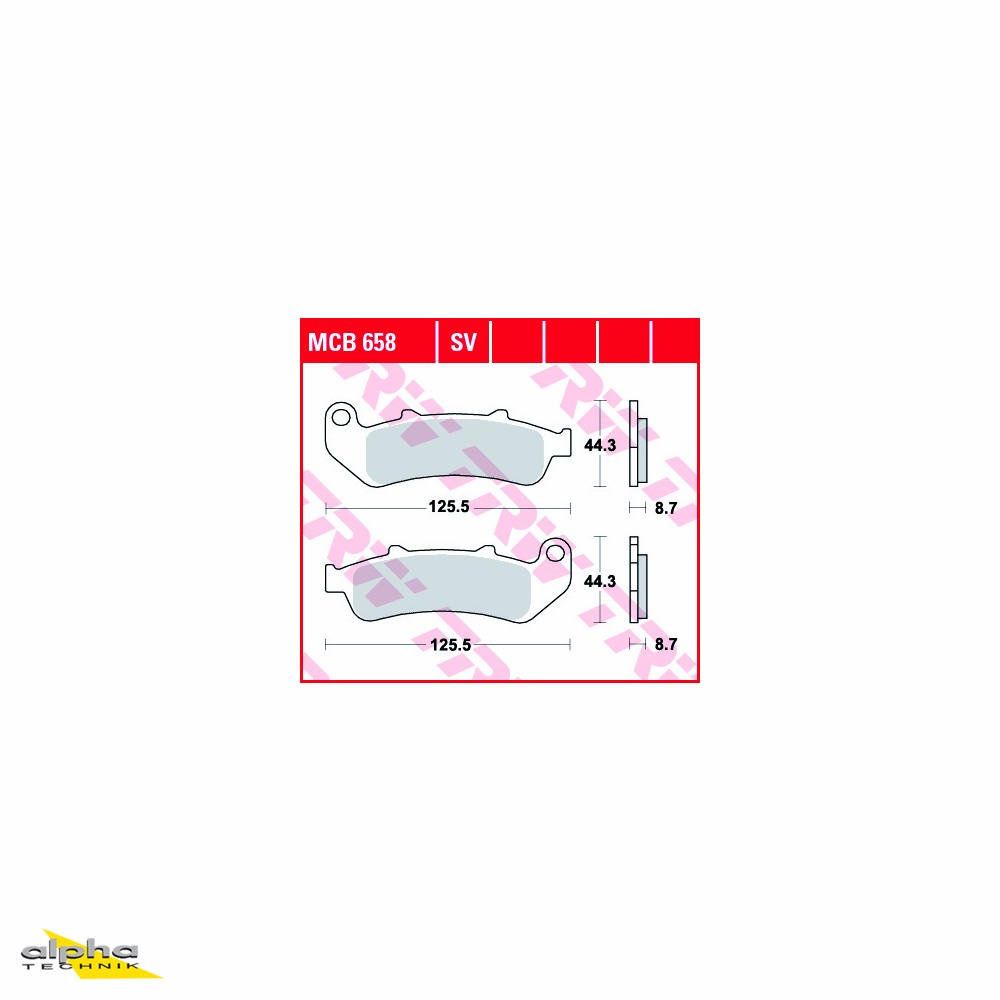 TRW LUCAS brake pad pad set, organic, rear with ABE