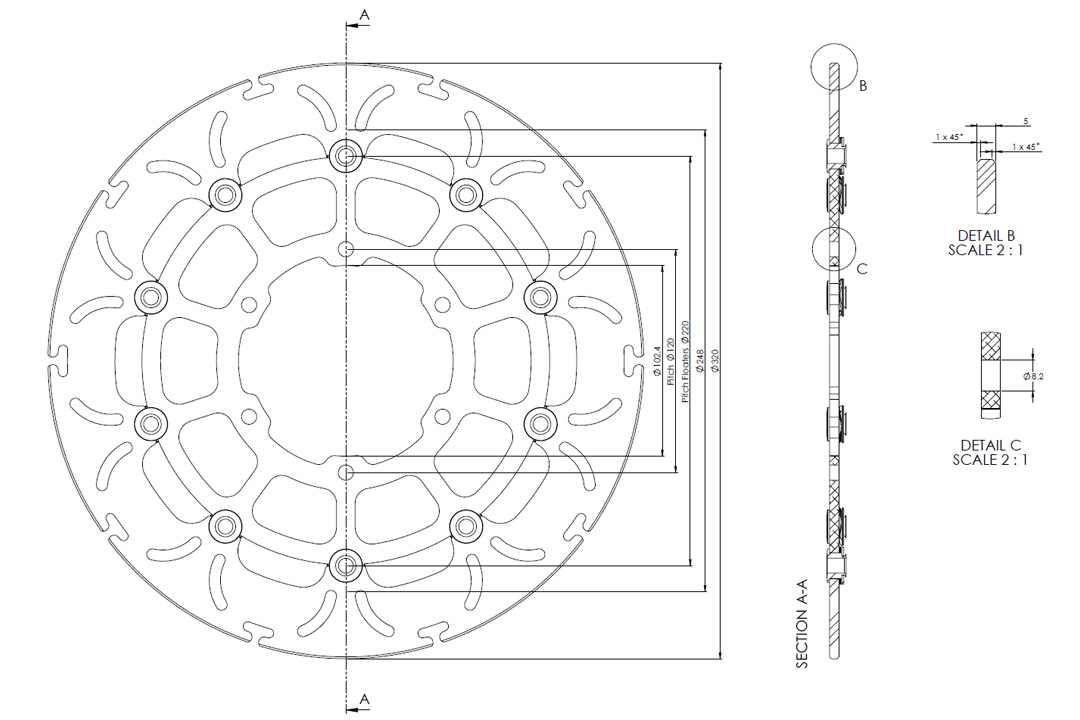 alpha Technik floating brake disc ABD33