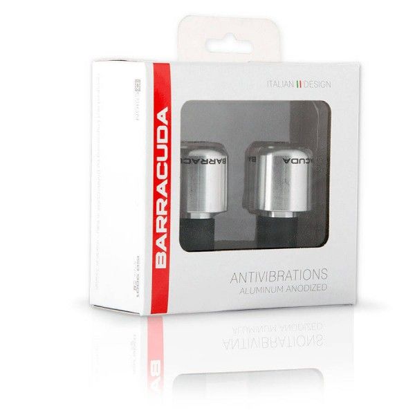 Barracuda handlebar bar end weights, universal, silver