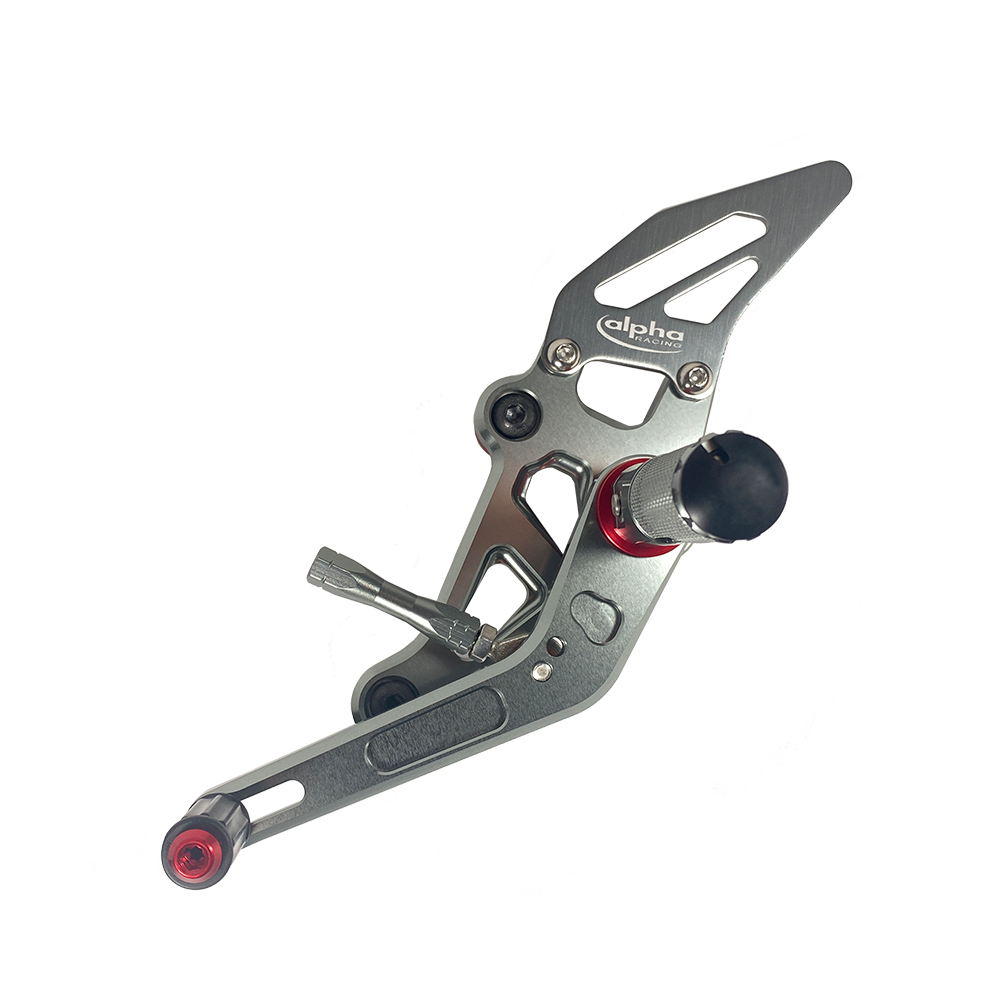 >TRACK< footrestenanlage titanium-coloured Yamaha MT07 from 2014 / MT07 Tracer from 2017 / Tracer 700 from 2018 / XSR700 from 2016 ABE