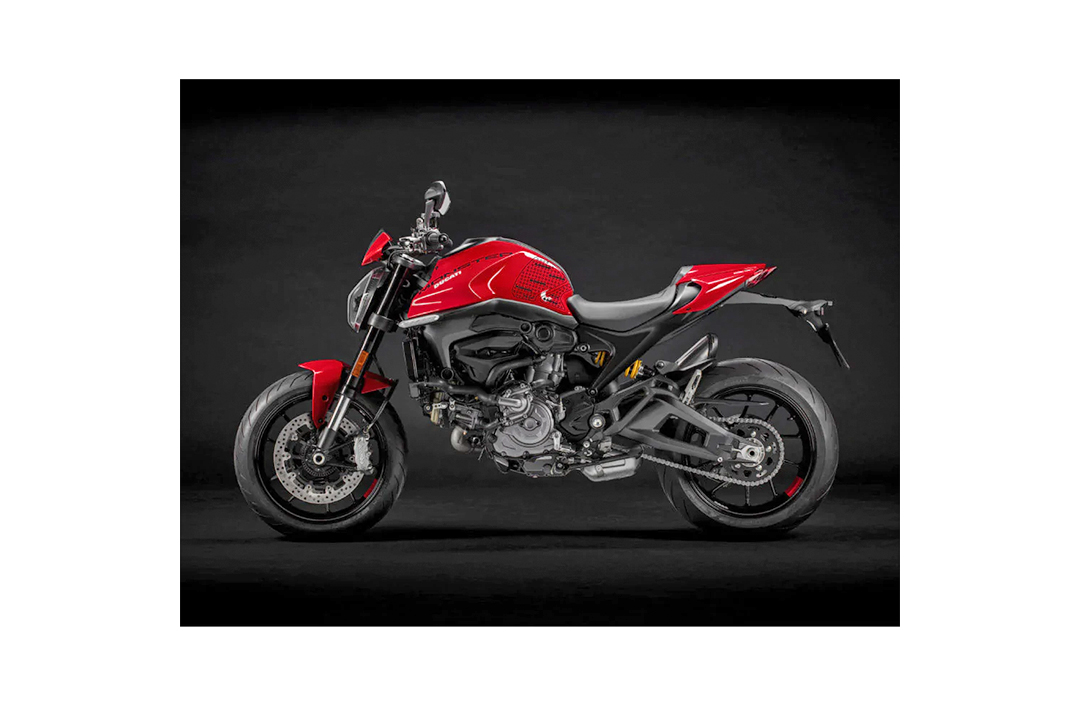 Stompgrip fuel tank Pad black, Volcano, Streetbike fuel tank Kit - fuel tank Sides, for Ducati Monster 937 (+), 2021-2022